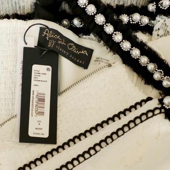 ALICE + OLIVIA DENITA BUSTIER RUFFLE GOWN - Picture 16 of 17